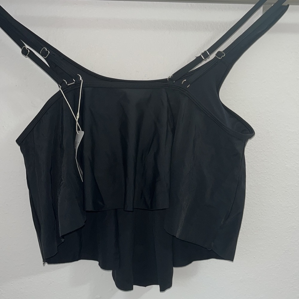 NWT. Adjustable strap flowy blank tankini top